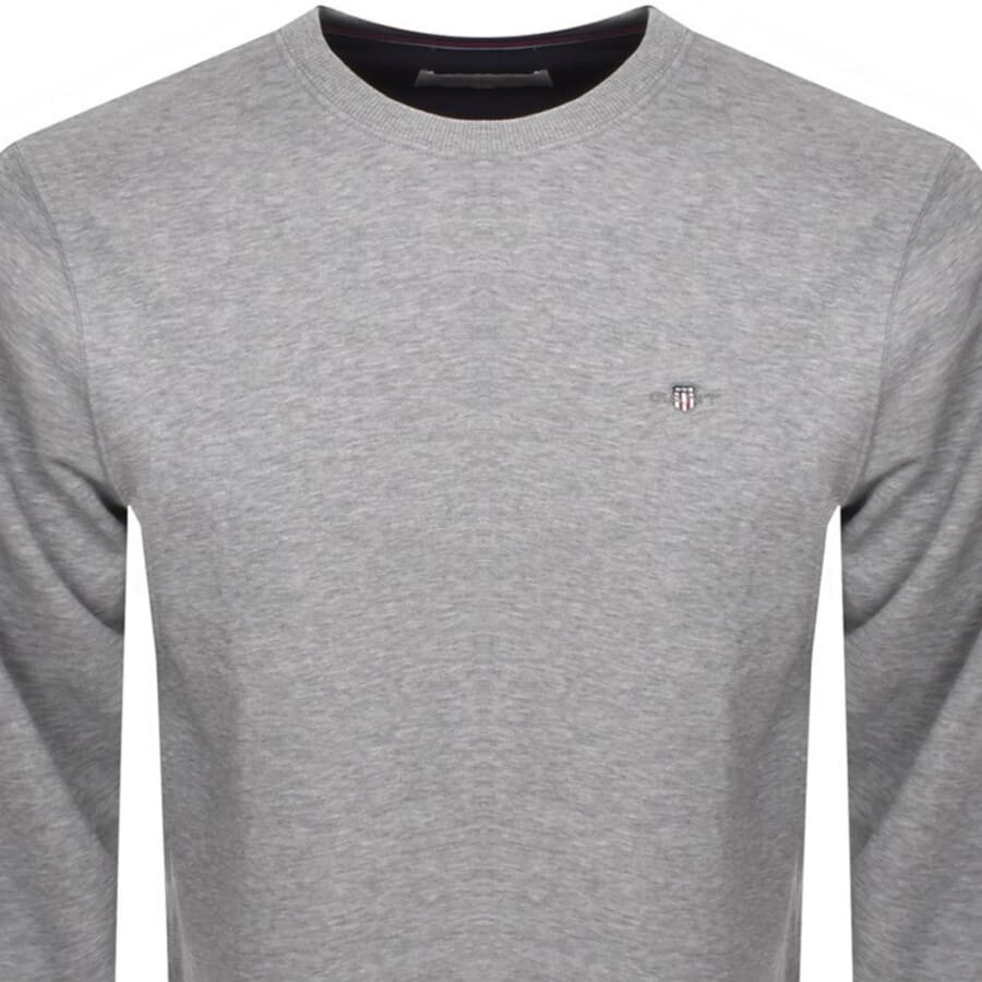 Gant Regular Shield Crew Neck Sweatshirt Grey